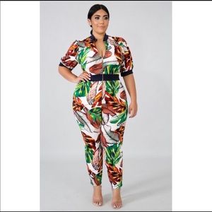 Plus Size Jumpsuits Beautiful Print